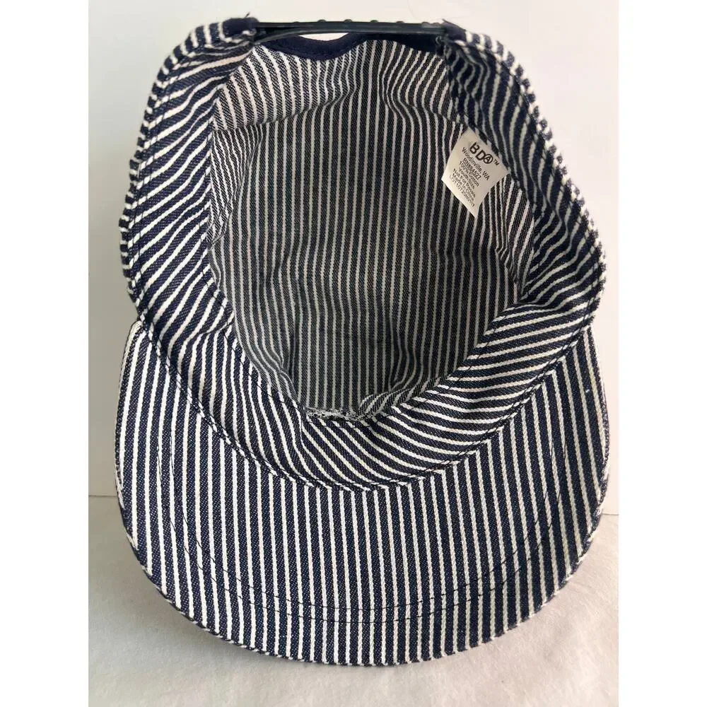 Chuggington Railroad Hat Cap Blue White Stripe Youth Size